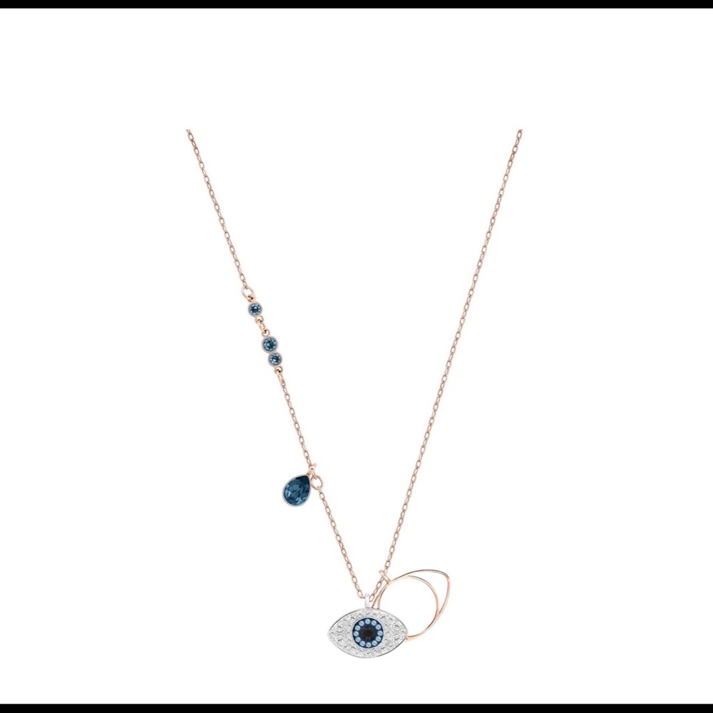 swarovski evil eye necklace in its original box
